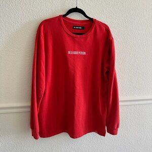Be A Good Person Red Crewneck Tee Size Large